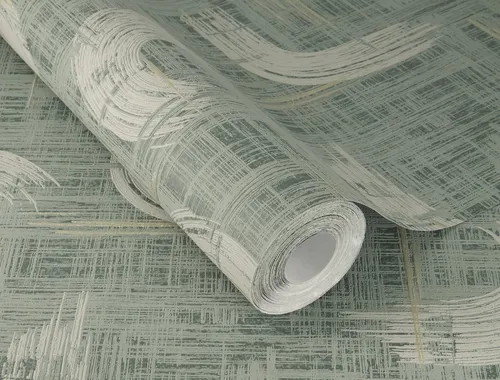 Rasch Vliestapete Strukturtapete abstrakt grün-sandfarben 429053