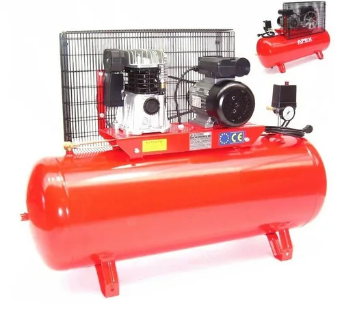 Apex Werkstattkompressor 450/11/150W - Robuster Druckluftkompressor für Industrie - Kompressoren für Werkstätten, leistungsstarker 2-Zylinder Kolbenkompressor aus Aludruckguss, langlebig und leise, ideal für Lackieren und Schrauben.