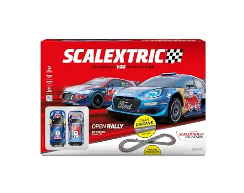 Scalextric Open Rally Rennbahn 233 x 77 cm