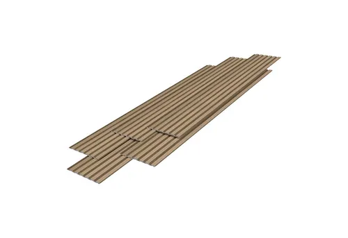 neu.holz 3D Wandpaneel 'Borger', Set mit 20 Paneelen, Eichenoptik hell, BxL: 30x195 cm - Dekoratives 20-teiliges Wandpaneelset in Eichenoptik. Die flexiblen Paneele sind leicht kürzbar und einfach anzubringen, ideal zur individuellen Raumgestaltung und perfekten Akzentuierung Ihrer Wände.