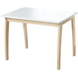 roba Kindertisch 50728WE, massiv und modern - Beistelltisch für Kinder, robust aus Massivholz und MDF, ideal zum Malen, Basteln und Essen, passend für Kinder von 2 bis 10 Jahren.
