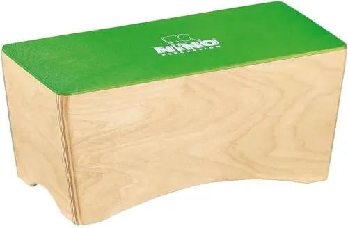 Nino Percussion NINO931GR Bongo Cajon mit grüner Oberfläche natur Korpus