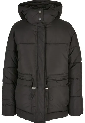 Urban Classics Damen Waisted Puffer Jacket - Funktionsjacke für kalte Tage mit Wattierung, Taftfutter und praktischen Seitentaschen. Die oversized Passform und große Kapuze sorgen für hohen Tragekomfort und Schutz.