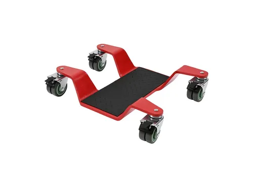 TRUTZHOLM Transportroller Rangierhilfe für Motorrad 450 kg - Transportroller für Motorräder mit Hauptständer, Tragkraft 450 kg, extra-flaches Design für müheloses Rangieren in engen Räumen und sofort einsatzbereit ohne Montage.