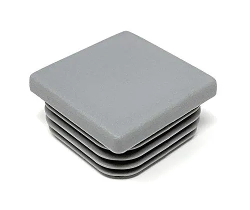Produktbild Design61 10x Vierkant Rohrstopfen Lamellenstopfen 40x40 mm mit Lamellen für Innenmaß 34-38 mm verkehrsgrau