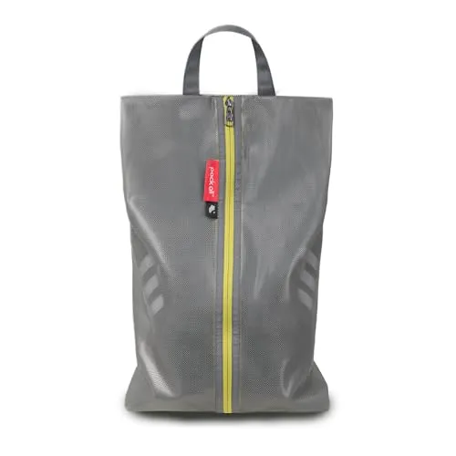 pack all Wasserfeste Reise Schuhbeutel, Schuhorganizer, Schuhtasche mit Reißverschluss, für Männer und Frauen (Plus-Grau)