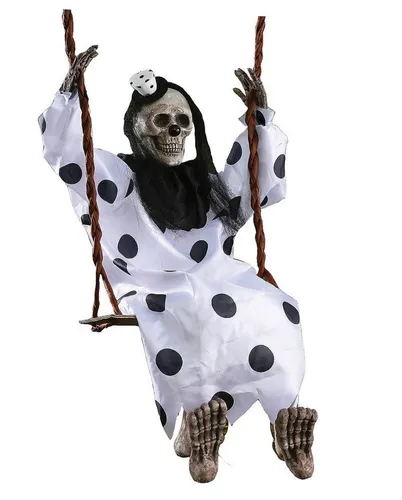 Horror-Shop Dekoobjekt Halloween Skelett Zirkus Clown Geist auf der Schau