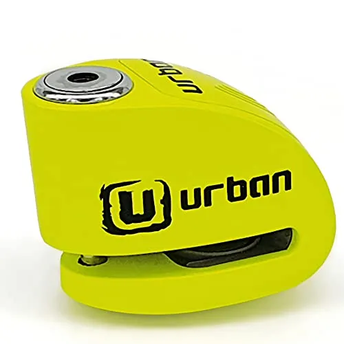 URBAN UR906X Bremsscheibenschloss Alarm 120dB ON/OFF Optionale Aktivierung, Austauschbares Modul, Langlebige Batterie, Erinnerungskabel, Sehr Sichtbar, Universal Diebstahlsicherung Motorrad Roller