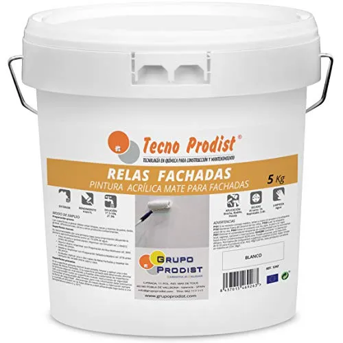 Tecno Prodist RELAS FASSADEN 5 Kg (WEISS) Anti-Schimmel Imprägnierfarbe