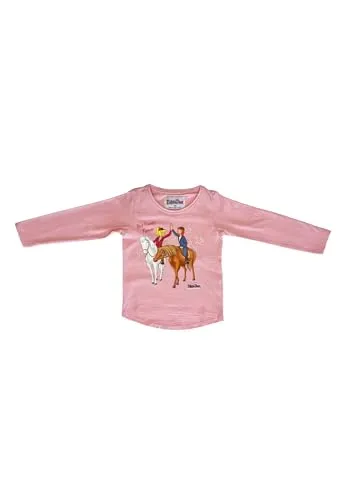 Bibi und Tina Langarm-Shirt für Mädchen - Hautfreundliches Longsleeve aus 100% Baumwolle, ideal für kleine Abenteurerinnen, Maschinenwäsche bis 40°C, perfekt für den Alltag.