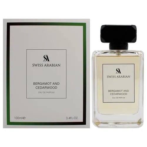 Swiss Arabian Bergamot und Zedernholz Eau de Parfum für Männer 100ML – Eine kühne Fusion aus würzigem Zitrus und erdigen Hölzern – Ein belebender und raffinierter Duft