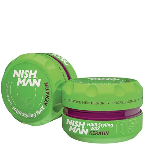NISHMAN 05 Hair Styling Wax Keratin - grün 150 ml XL