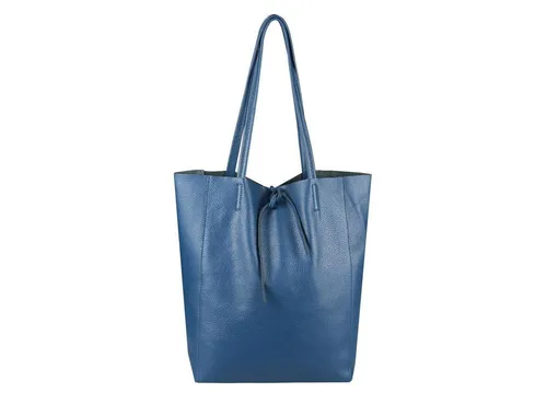 ITALYSHOP24 Schultertasche Made in Italy Damen Premium Leder SHOPPER Tasche HOBO Umhängetasche, Echtleder Business Bag leicht groß klassisch sicher geräumig Beutel