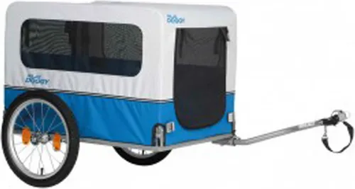 XLC Lastenanhänger Doggy VAN BS-L04 - Blau/Grau - Fahrradanhänger für Haustiere, ideal für Ausflüge mit Ihrem Hund und ausgestattet mit einem stabilen Rahmen für maximale Sicherheit.