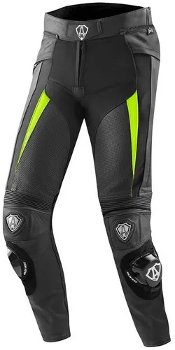 Arlen Ness Sugello Motorrad Lederhose, schwarz-gelb, Größe 56