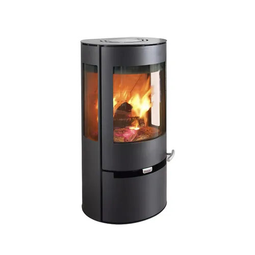 Aduro 9 Air Kaminofen mit externer Luftzufuhr - Kaminofen mit 3-seitiger Verglasung und 6 kW, sorgt für effiziente Wärme und beeindruckende Sicht aufs Feuer.
