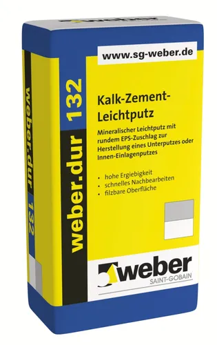 weber.dur 132 Kalk-Zement-Leichtputz 30kg von koempfbm