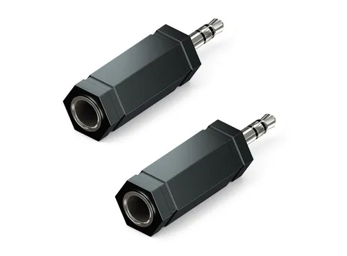 deleyCON deleyCON 2x Audio Klinke Adapter 3,5mm Stecker auf 6,3mm Buchse HiFi Notebook-Adapter
