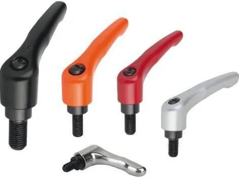 Klipp Klemmhebel (Klemmgriff) mit Gewindestift Spannhebel M 6 x 25 mm orange