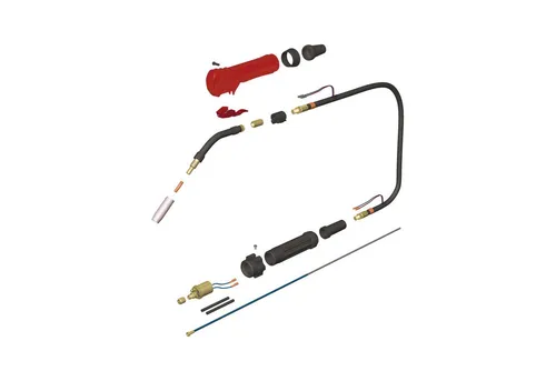 Schweißkraft MIG/MAG-Schweißbrenner SMB 15/4 - Der Schweißkraft SMB 15/4 Brenner ist mit einem 4 m langen Kabel ausgestattet und bietet durch seine Gasgekühlte Technologie eine optimale Handhabung beim Schweißen.
