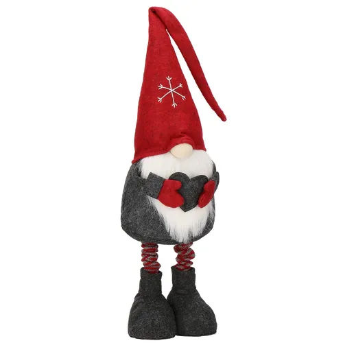 SPRINGOS Wichtel Weihnachtszwerg Gnome höhenverstellbar 60-80 cm Dekofigur