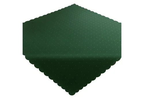 matches21 HOME & HOBBY Tischdecke Tischdecke 90 x 90 cm in Dunkelgrün für Esstisch & Küche (1-tlg), Waschbares Tischtuch mit gewelltem Rand