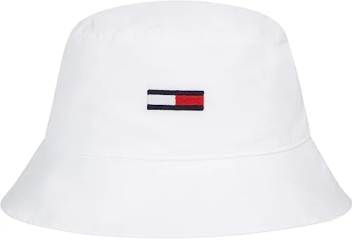 Tommy Jeans Tjm Flag Bucket Hat Hüte, Herren, Weiß (White), Os