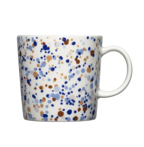 Iittala Oiva Toikka Becher mit Henkel 0,3 l, blau-braun - Thermobehälter mit verspielten Mustern, ideal zur Kombination mit der Teema Serie und für einen fröhlichen Alltag.