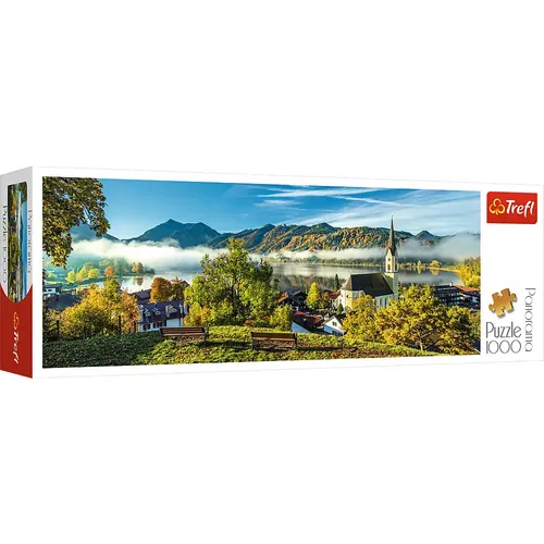 Trefl 916 29035 EA - Panorama Puzzle mit 1000 Teilen, farbenfrohes Schliersee Lake Design für entspannende Stunden, ideal für Erwachsene und Kinder ab 12 Jahren