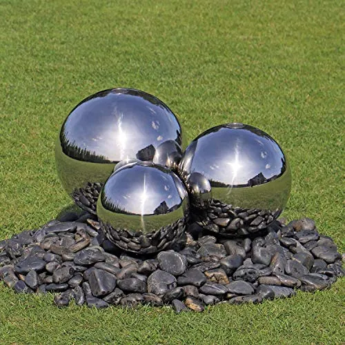 CLGarden 3 Edelstahlkugeln für Springbrunnen von CLGarden