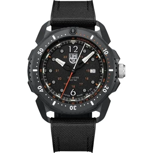 Luminox Herren Analog Quarz Uhr XL.1052 - Armbanduhr für Herren mit schwarzem Carbongehäuse, 20 bar wasserdicht, ideal zum Tauchen. Leuchtzeiger und Saphirglas für optimale Ablesbarkeit.
