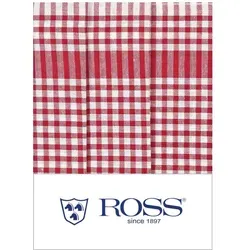 Ross 3er Pack Baumwoll-Geschirrtücher Bauernkaro 50x70 cm | rot - rot