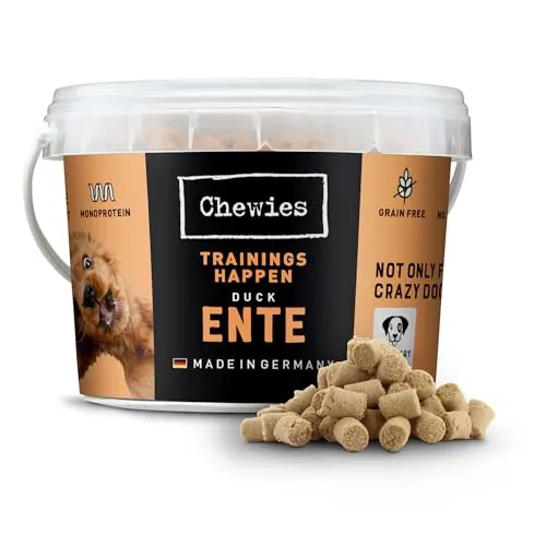 Chewies Trainingshappen Ente - Monoprotein Snack für Hunde, 300 g