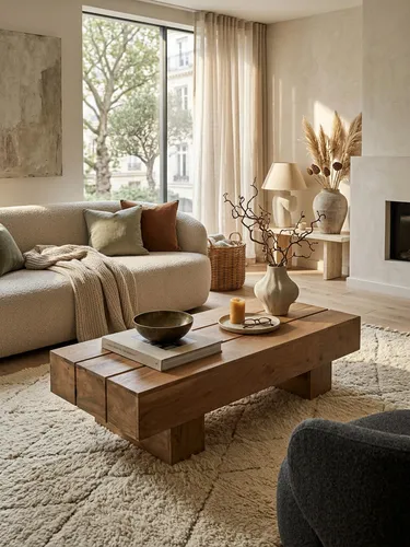 Massivholz Couchtisch Akazie 120cm - Eleganter Landhaus-Stil - Stylischer Couchtisch aus massivem Akazienholz im Landhaus-Stil, perfekt für Ihr Wohnzimmer. Jedes Stück ist ein Unikat mit einzigartiger Maserung.