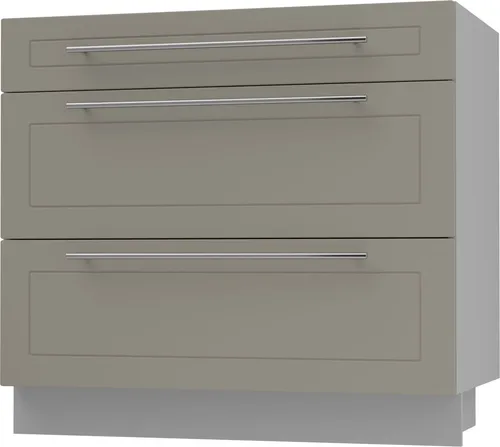 Kvantum Schubladenunterschrank 90cm – Flexibel und Stilvoll in beige von Feldmann-Wohnen