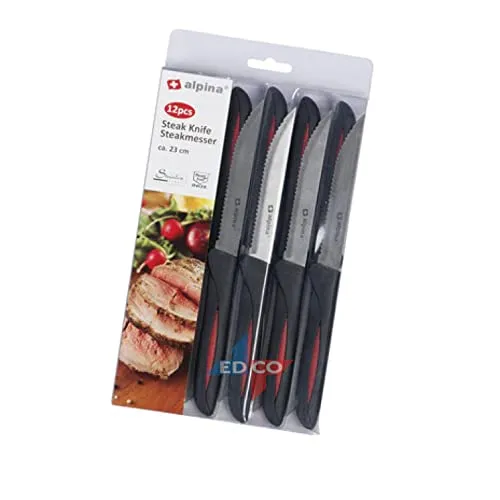 Alpina Steakmesser Set(12 tlg), Black Silver