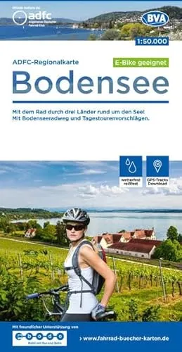 ADFC-Regionalkarte Bodensee, 1:50.000, mit Tagestourenvorschlägen, reiß- und wetterfest, E-Bike-geeignet, GPS-Tracks Download (ADFC-Regionalkarte 1:50.000)