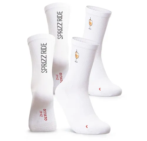 OCCULTO Tennissocken Herren & Damen Motiv Rennradsocken 2er Pack (Modell: Mathieu) (2-Paar)