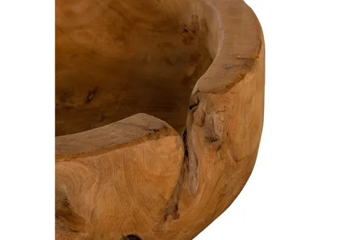 LEONARDO Windlicht TERRA - Handgefertigtes Unikat aus Teakholz - Windlicht aus hochwertigem Materialmix, jedes Stück ein einzigartiges Kunstwerk, ideal für stimmungsvolle Beleuchtung in Ihrem Zuhause.