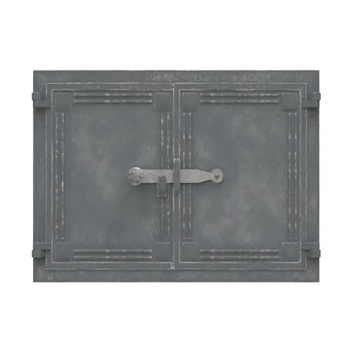 Markenlos Brotofentür Holzofentür 48 x 33 cm Ofentür aus Gusseisen Gußeisen Pizzaofentür Steinofentür