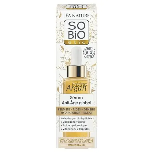 So bio étic | Global Anti-Aging Serum | Sublimactive | Glatt | Straffend | Regeneriert | Hohe Verträglichkeit | Reife, auch empfindliche Haut | 99% natürlichen Ursprungs | 30 ml