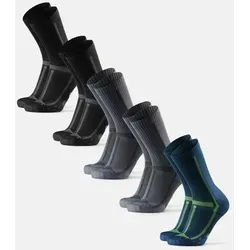 DANISH ENDURANCE Basicsocken Long Distance Crew (5-Paar) - Wadenlange Sportsocken für Läufer, ideal für lange Strecken mit Anti-Blasen-Schutz und hervorragender Dämpfung für maximalen Komfort.