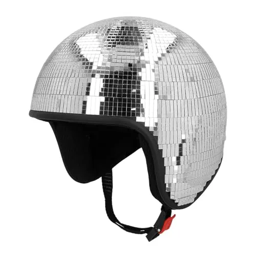 Boland 00794 - Disco Helm für Kostüme - Kostüm-Kopfbedeckungen mit auffälligem Discokugel-Design für unvergessliche Auftritte auf Partys. Hoher Tragekomfort dank weicher Polsterung und verstellbarer Größe.