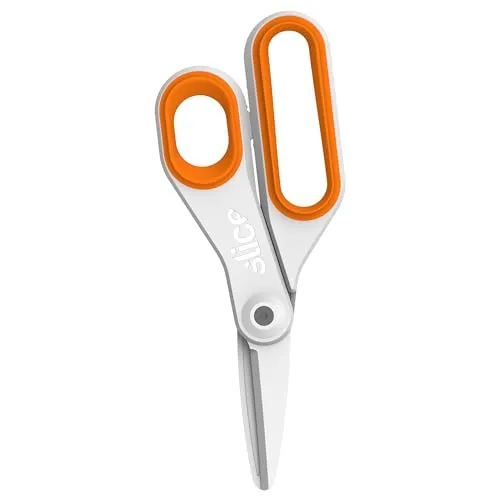 Slice 10545 Universalschere für Links- und Rechtshänder, 198mm - Vielseitige Schere für präzise Schnitte, mit langlebigen keramischen Klingen und sicherem Design, ideal für Bastelarbeiten und Elektronik