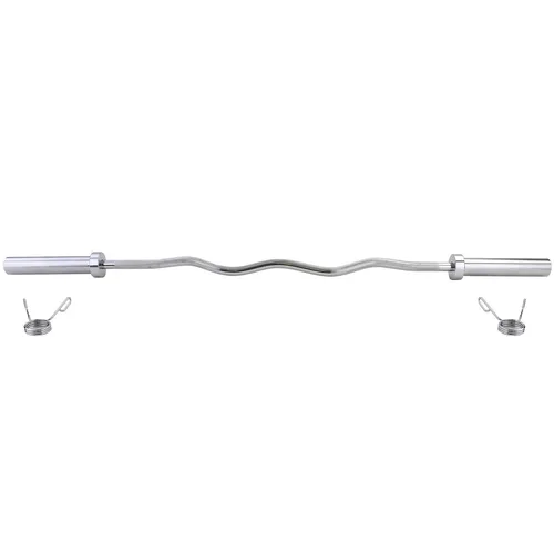 150cm Olympia Langhantel SZ Curl Stange 50mm mit Klemmen von Ramroxx