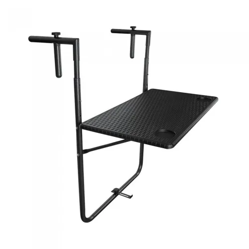 Balkon Klapptisch Hängetisch Klappbarer - SSB 4, Schwarz - Praktischer klappbarer Balkontisch, ideal für kleine Räume und Balkone, platzsparend und stylish in Schwarz.