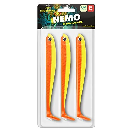 Lieblingsköder 15cm - 3 Gummifische, Farbe Lieblingsköder:Nemo