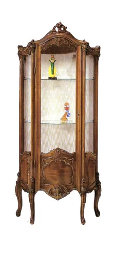 Xlmoebel Vitrine Massive Holzvitrine mit Glasfront und hochwertiger Anrichte (1-St., Vitrine) Hergestellt in Europa
