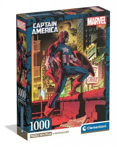 PUZZLE 1000EL CLM 37049 MARVEL CAPTAIN AMER PUD6 CLEMENTONI 8005125370498