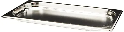 Vogue GM310 Edelstahl GN 1/3 Pfanne - Lebensmittelbehälter, 20 x 325 x 176 mm, 0,66 Liter Fassungsvermögen und langlebig für den professionellen Einsatz